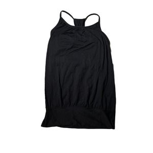 Lululemon No Limits Tank Top With Built In Bra Black Yoga‎ Mesh Airy Size 4